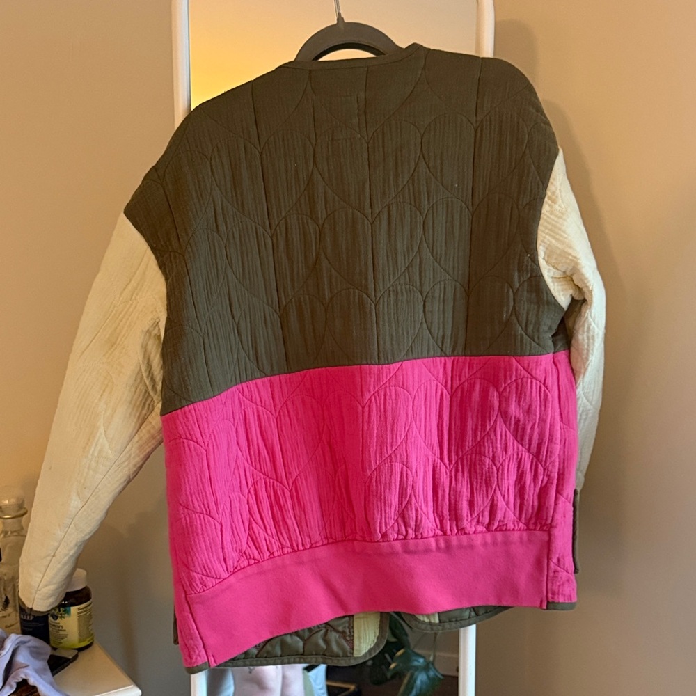 Avec Les Filles Quilted Heart Colorblock Jacket - Picture 2 of 3